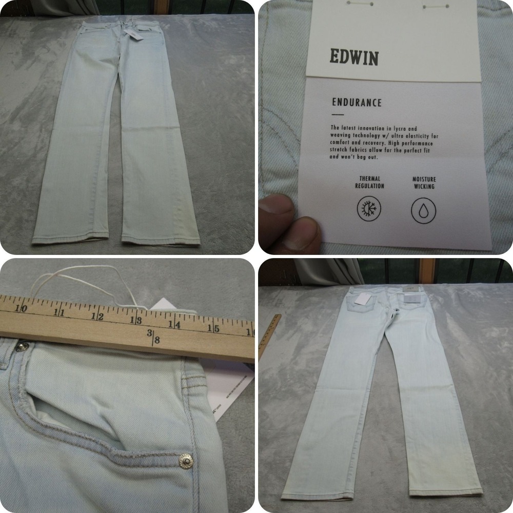 Edwin Jeans Mens 29X32 Maddox Outcast Light‎ Wash Slim Endurance Straight NWD
